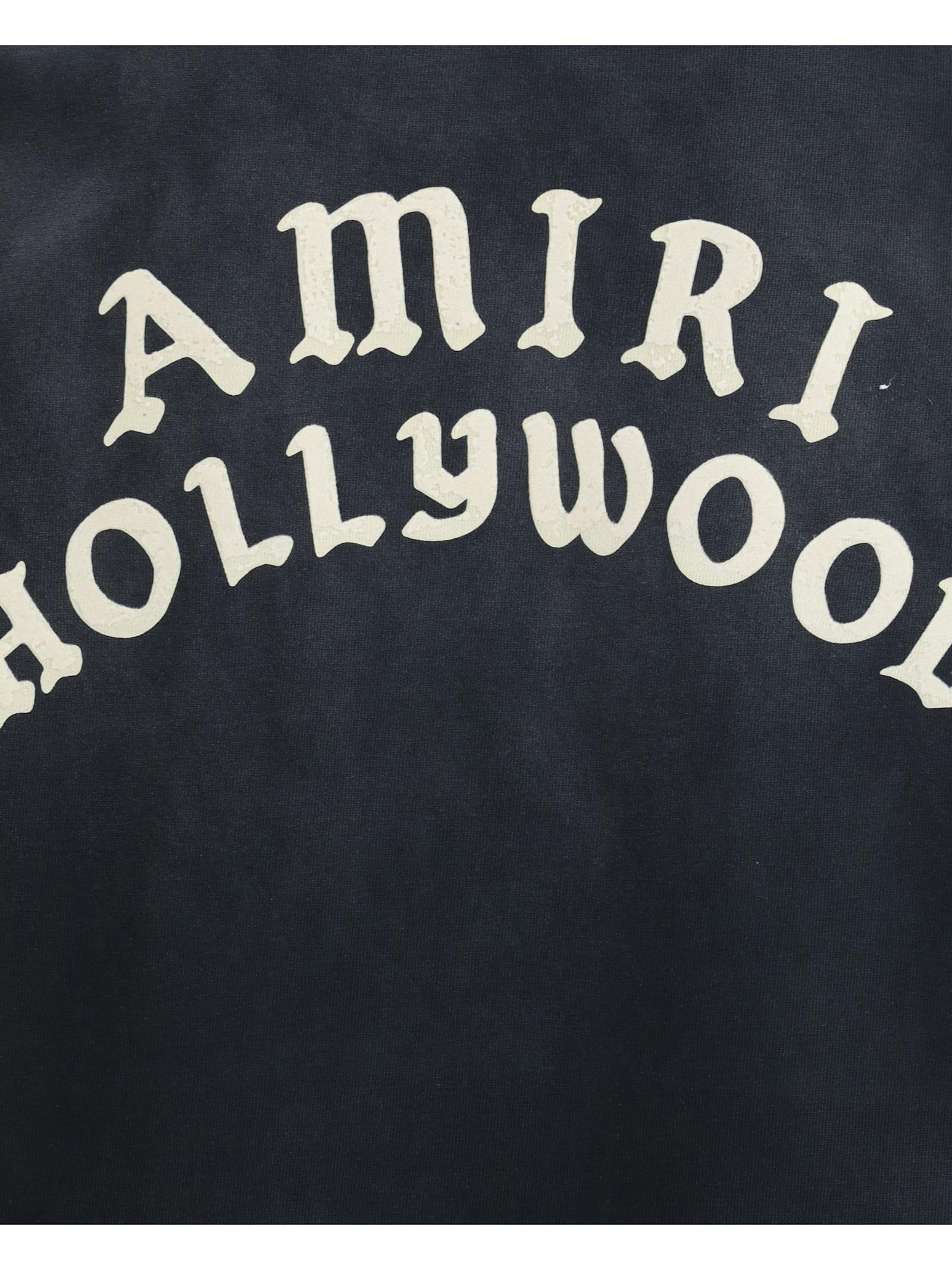 AMIRI Black Crewneck T-shirt With Logo Lettering On Front And Rear Product Image