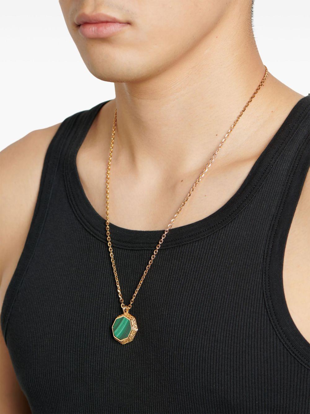 malachite charm necklace Product Image