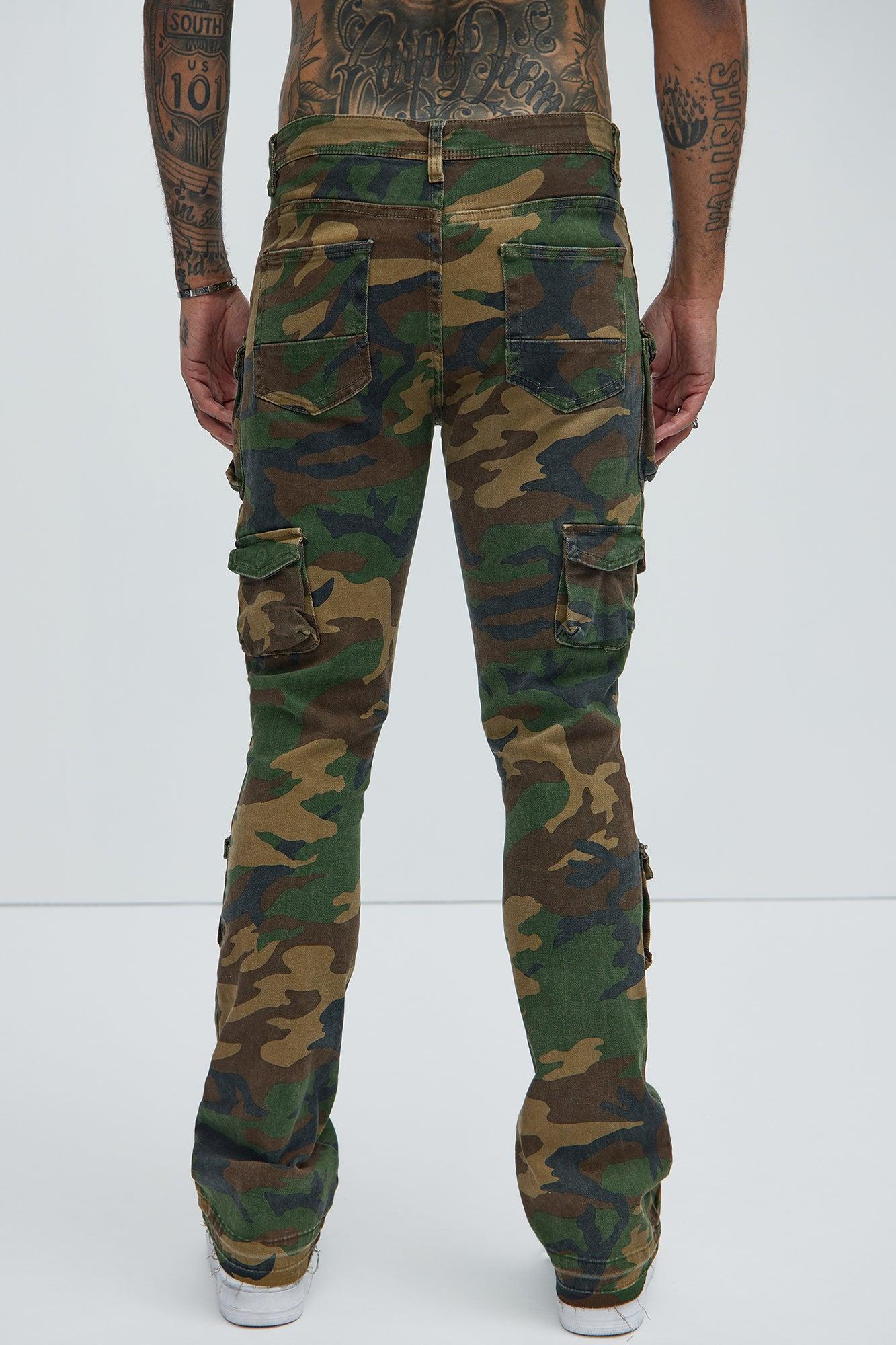 On Repeat Skinny Flare Cargo Pants - Camouflage Product Image