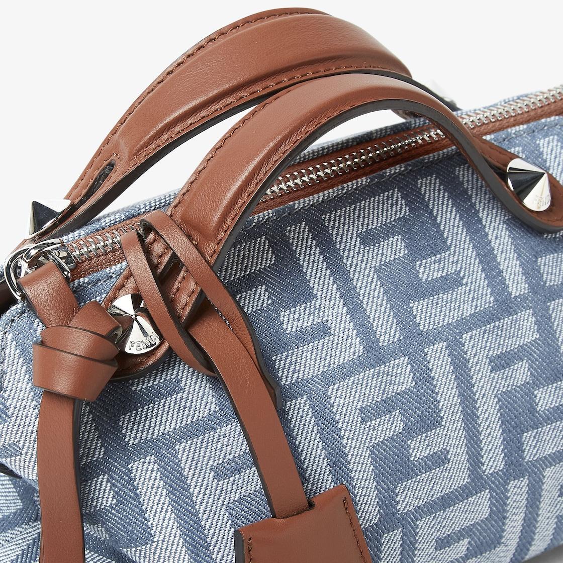 By The Way Soft MiniBlue denim-effect FF jacquard mini-bag Product Image