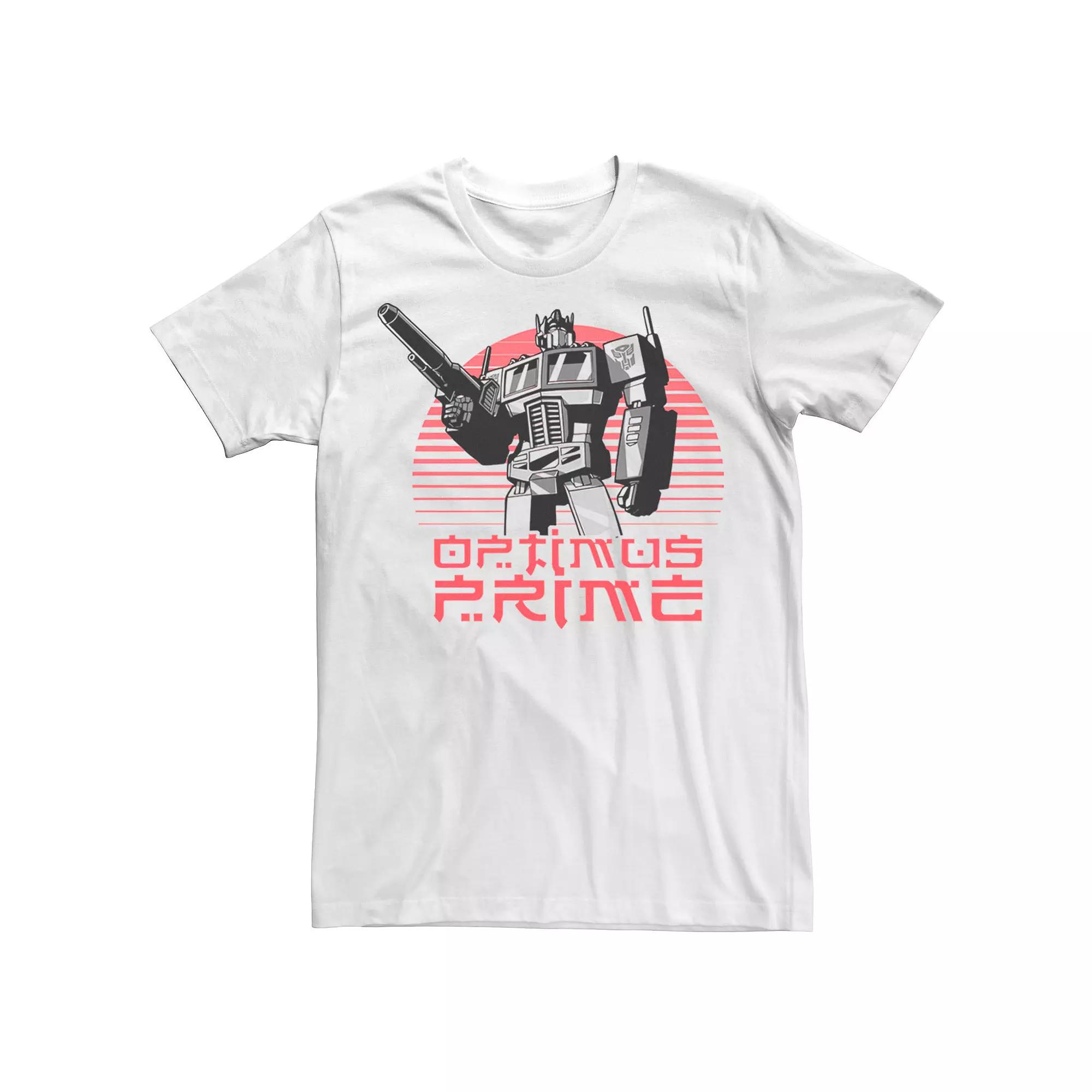 Men's Transformers Optimus Prime Lined Sunset Portrait Tee,  Product Image
