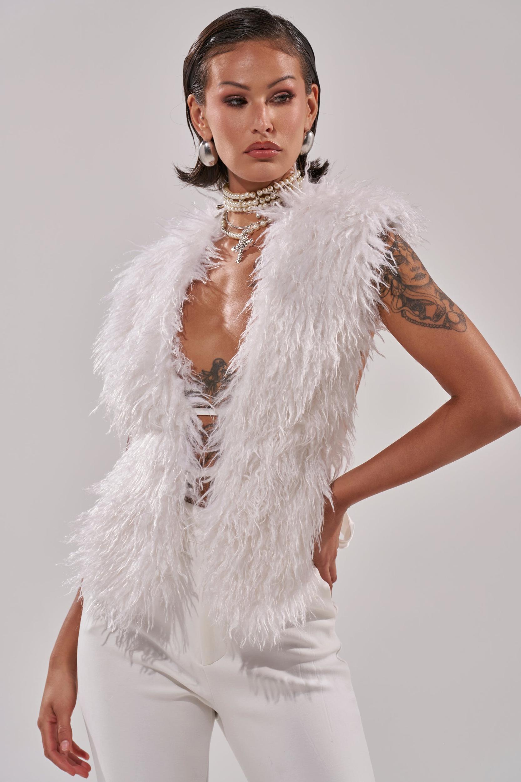 JAMEELA FAUX FUR TOP Product Image