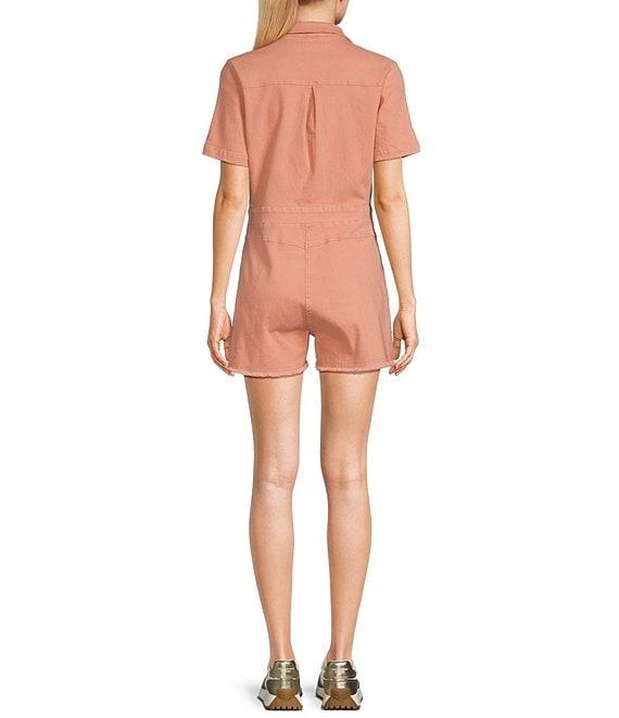 Sadie & Sage Short Sleeve Stretch Denim Romper Product Image