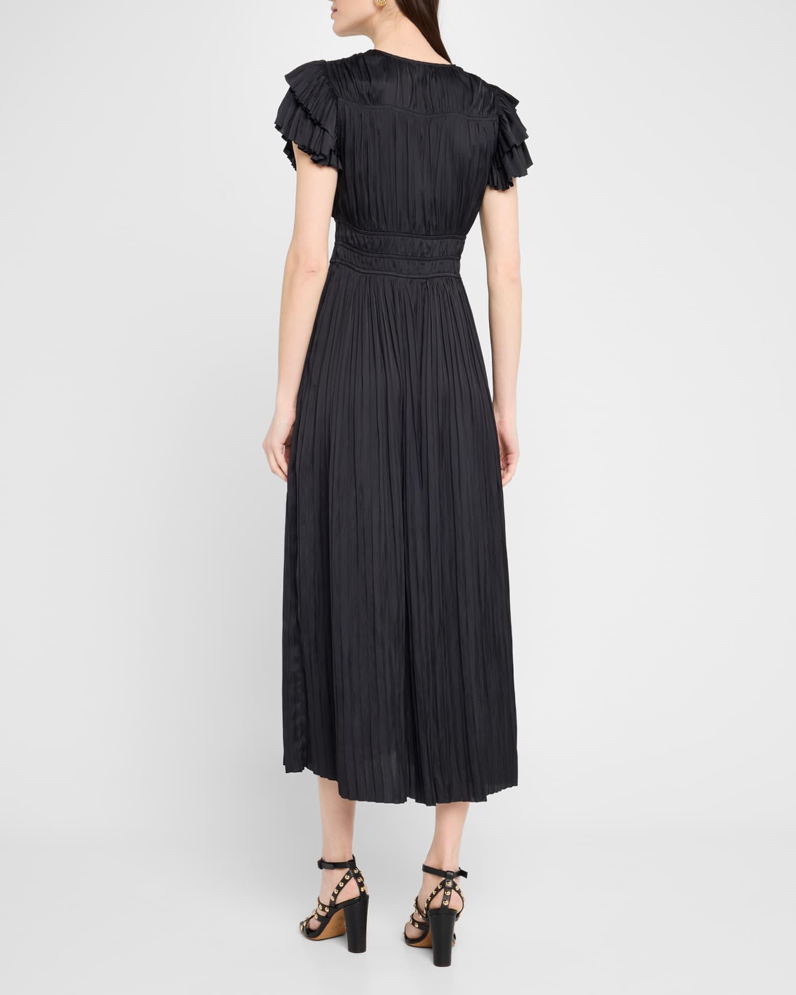 Patrice Flutter-Sleeve Midi Dress Product Image