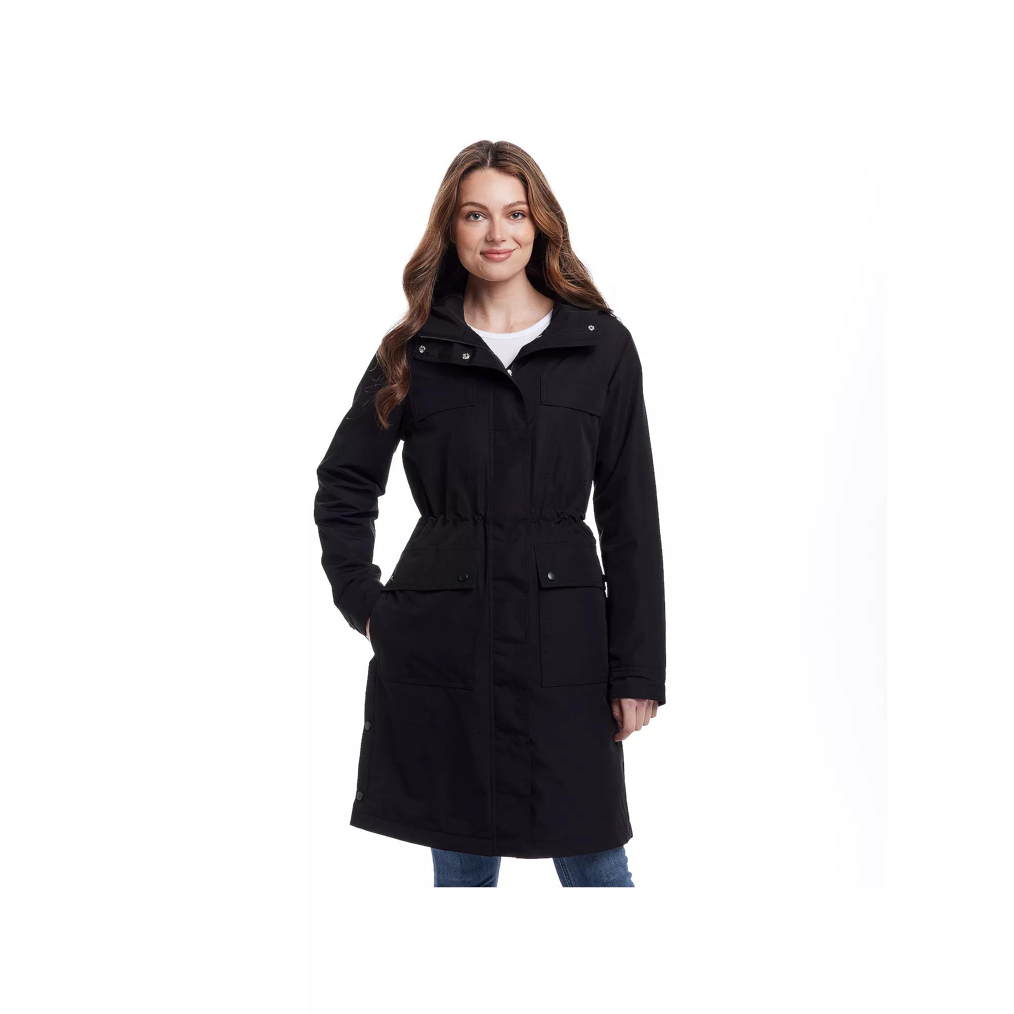 Women's Weathercast Utilitarian Hooded Rain Anorak Jacket,  Product Image