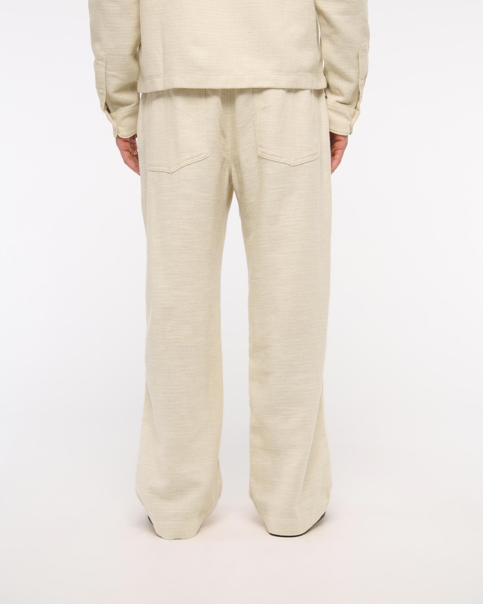 Baggy Cotton Texture Pull-On Pant Product Image