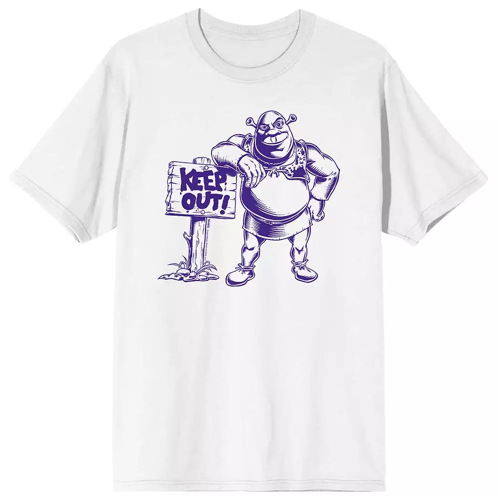 Men's Shrek Keep Out Sign Short Sleeve Graphic T-Shirt,  Product Image