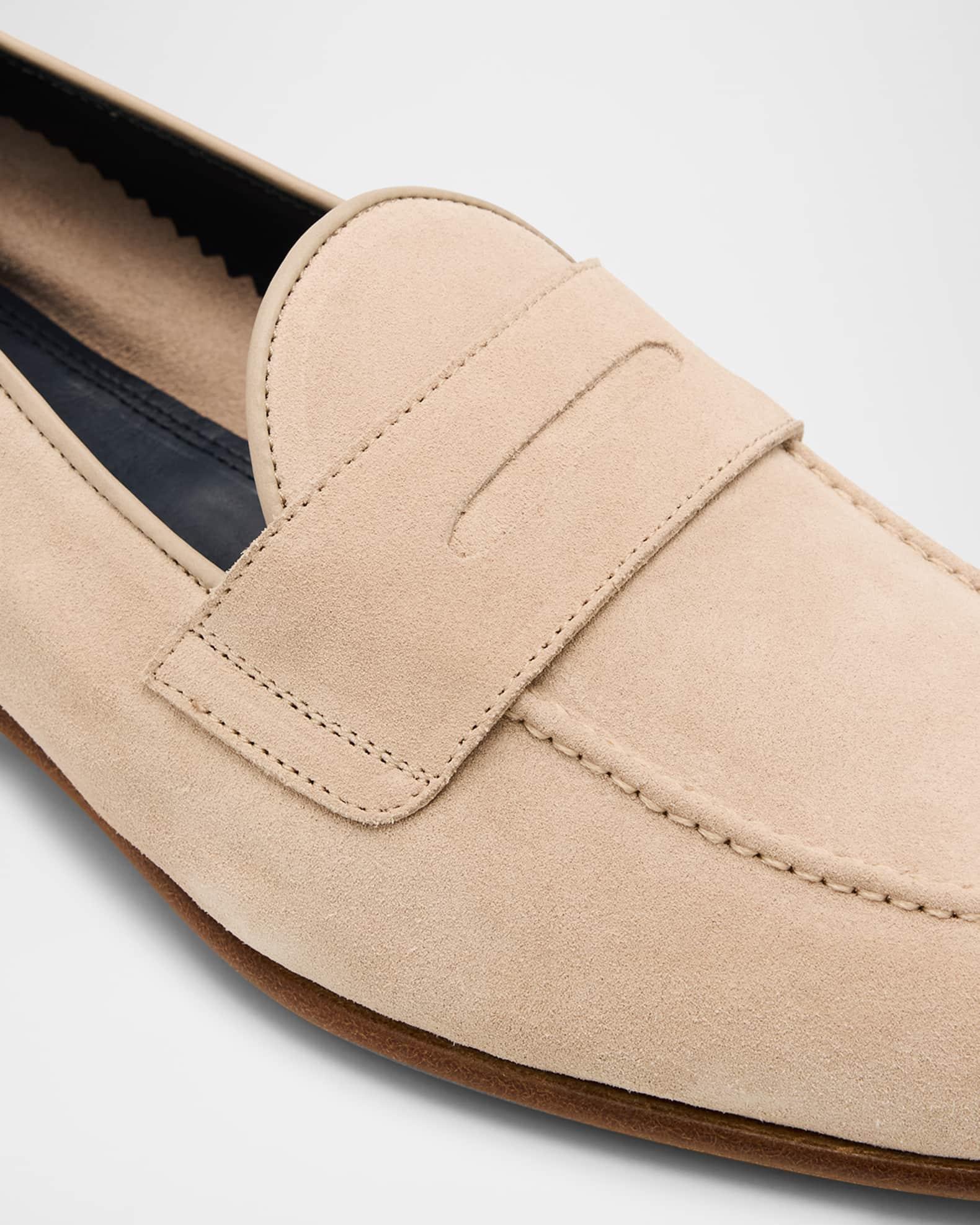 Men's Suede Penny Loafers Product Image