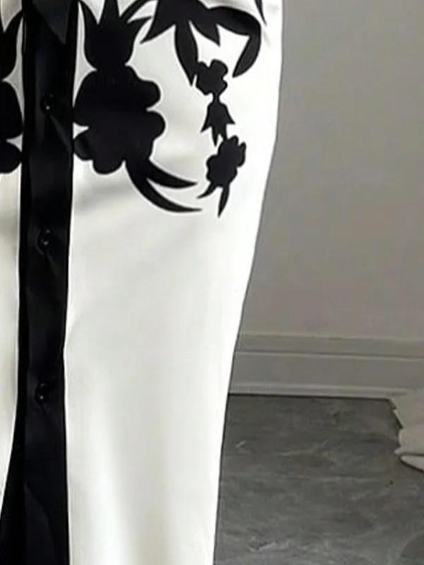 Half Sleeves Flower Print Printed Tied Waist V-Neck Midi Dresses Product Image