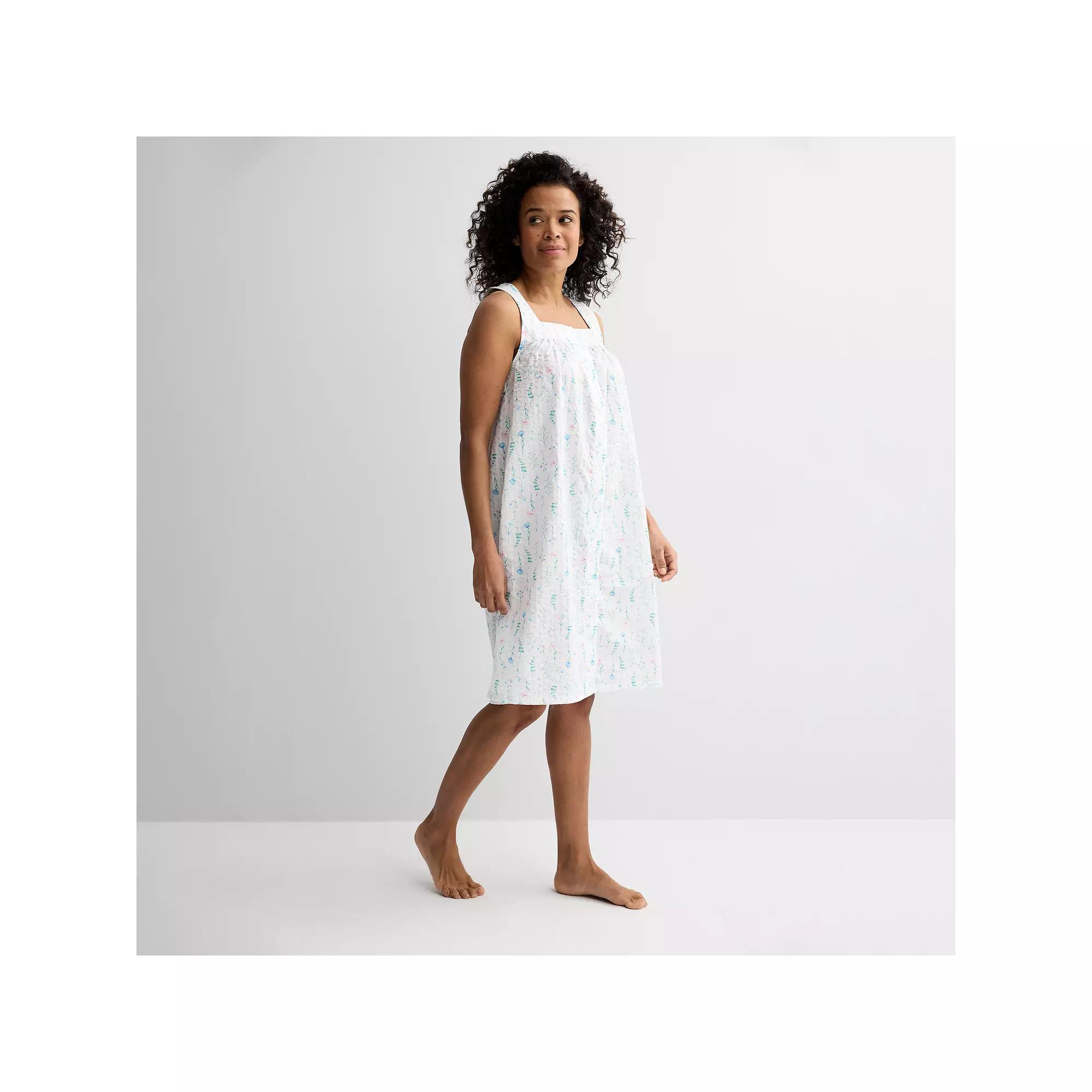Women's Croft & Barrow® Woven Nightgown, Size: Medium, Breezy Blossoms Product Image