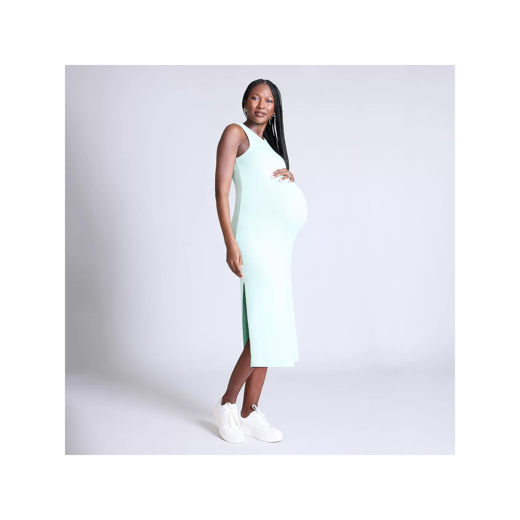 Maternity Motherhood Racerback Tank Dress, Womens Product Image