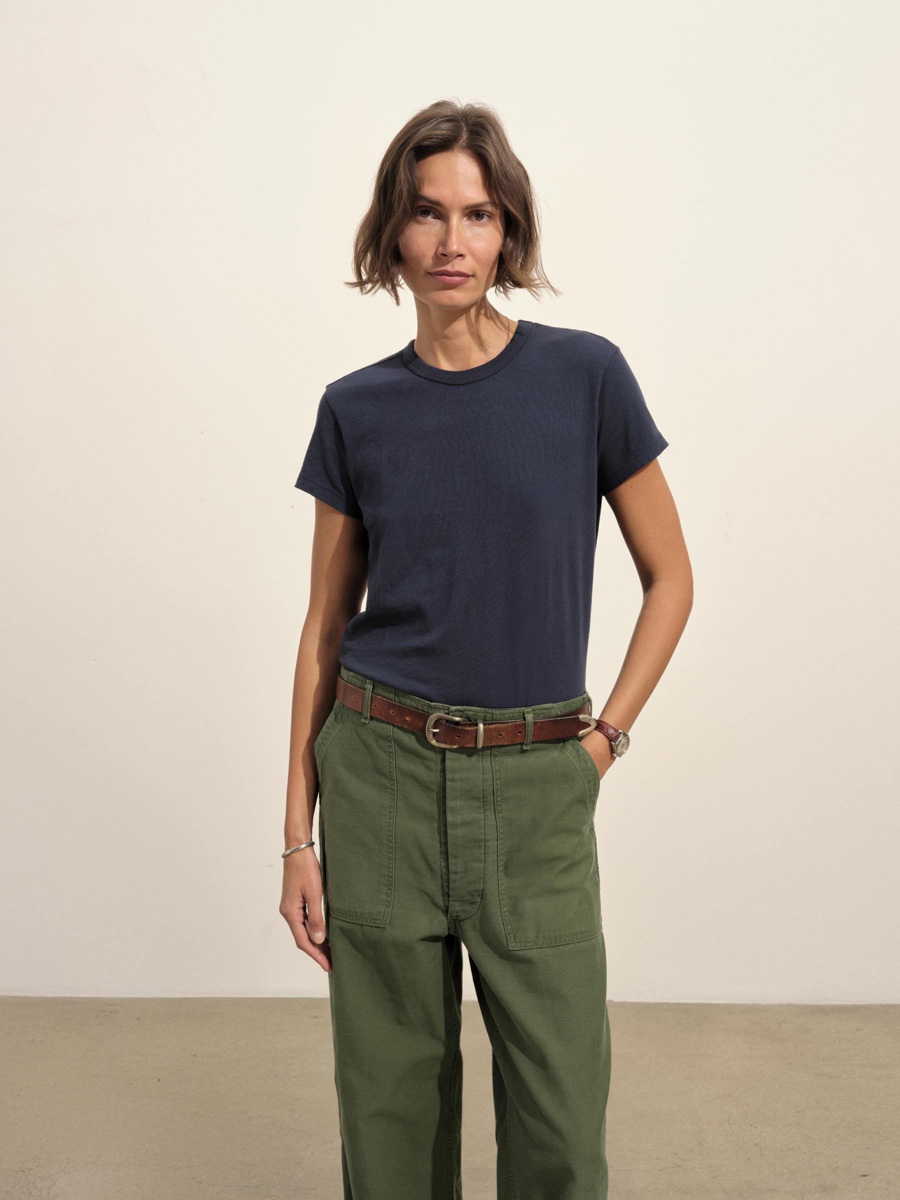 Dark Navy Cloud Jersey Slim Crew Product Image