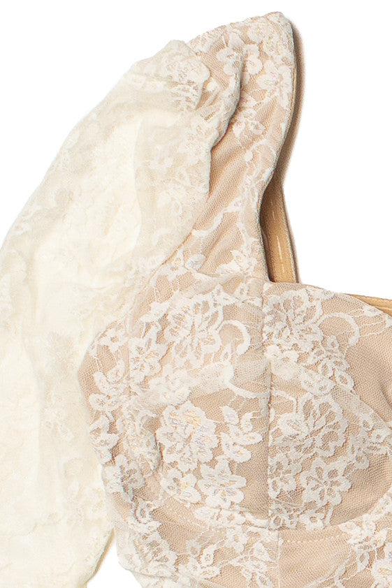 Lace Bustier Long Sleeve Top Product Image