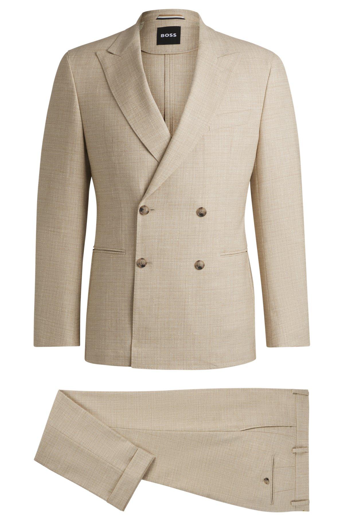 BOSS - Two-piece suit in patterned tweed - White Product Image