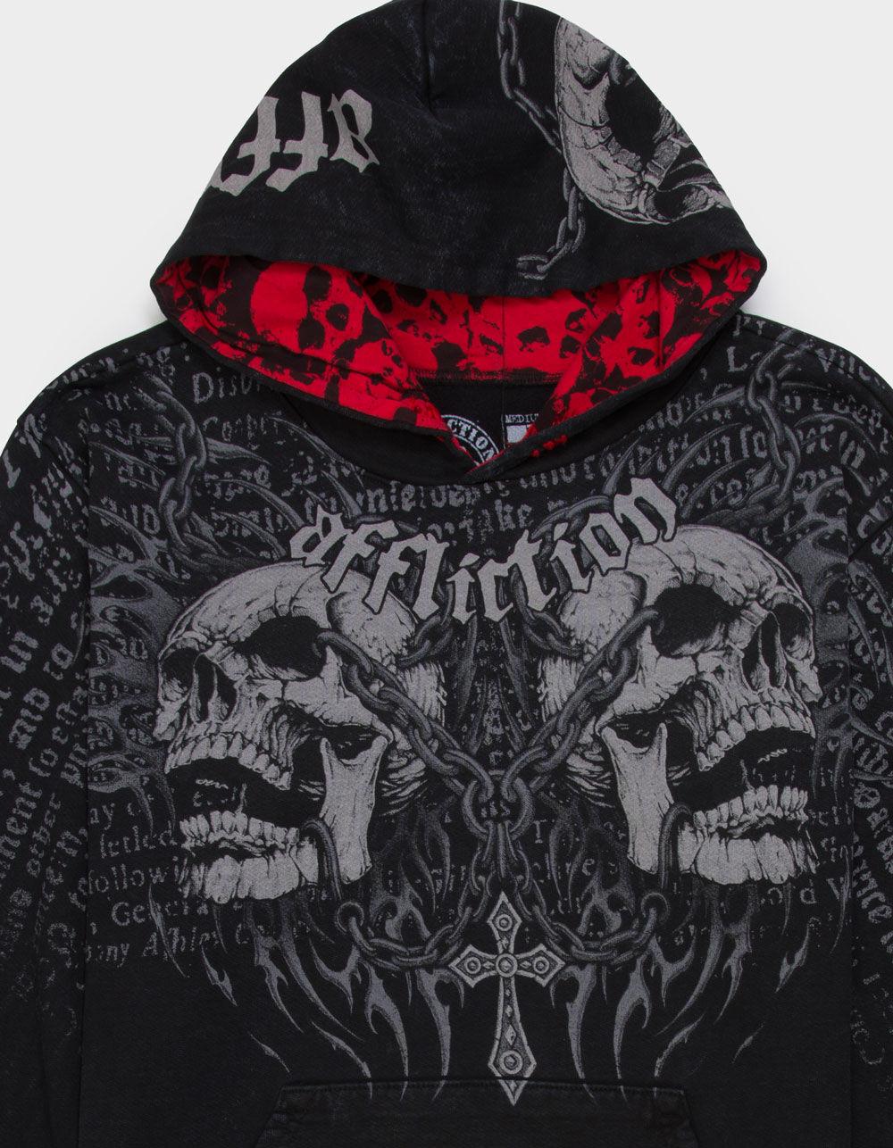 AFFLICTION Decimation Mens Hoodie - WASHED BLACK Product Image