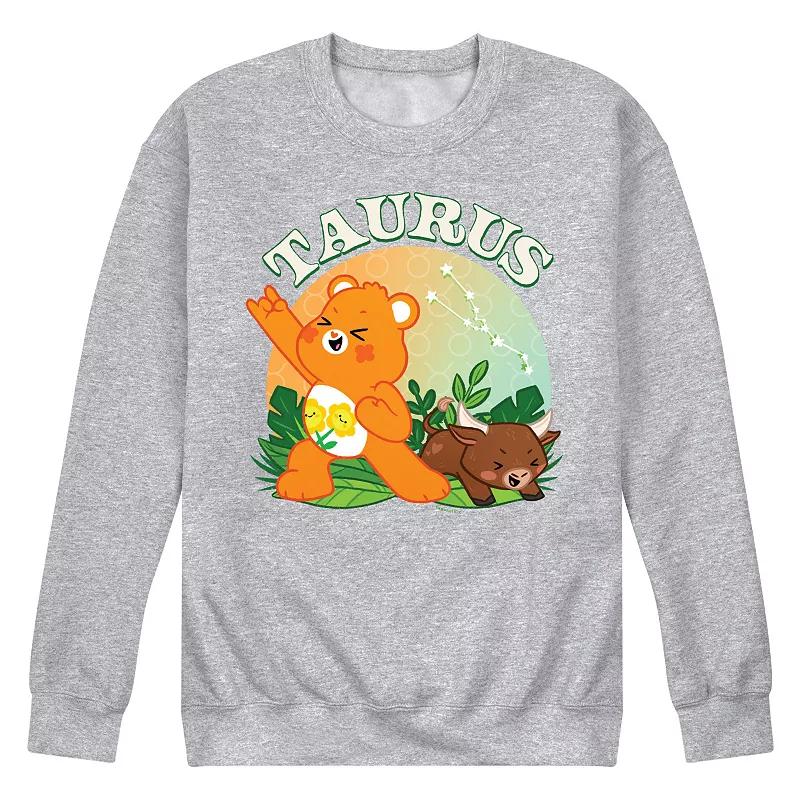 Mens Care Bears Taurus Fleece Sweatshirt Pink Product Image