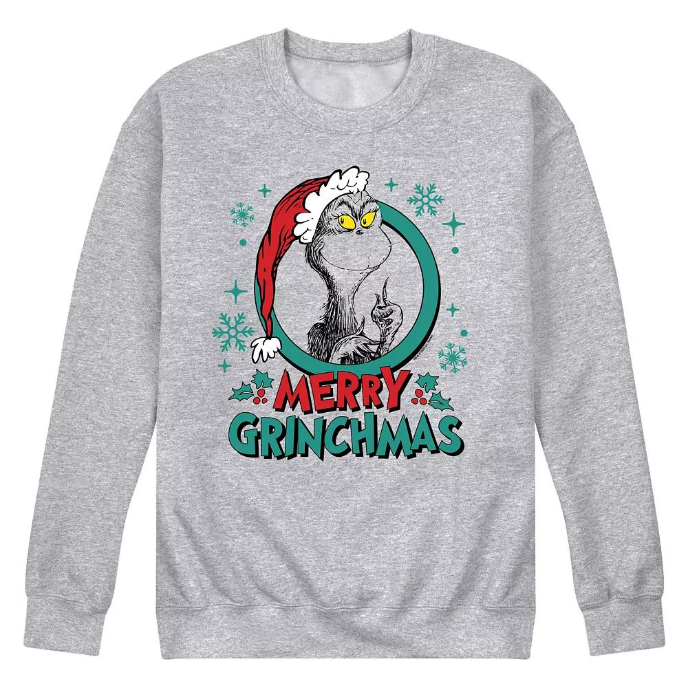 Men's Dr. Seuss The Grinch Merry Grinchmas Fleece Sweatshirt,  Product Image