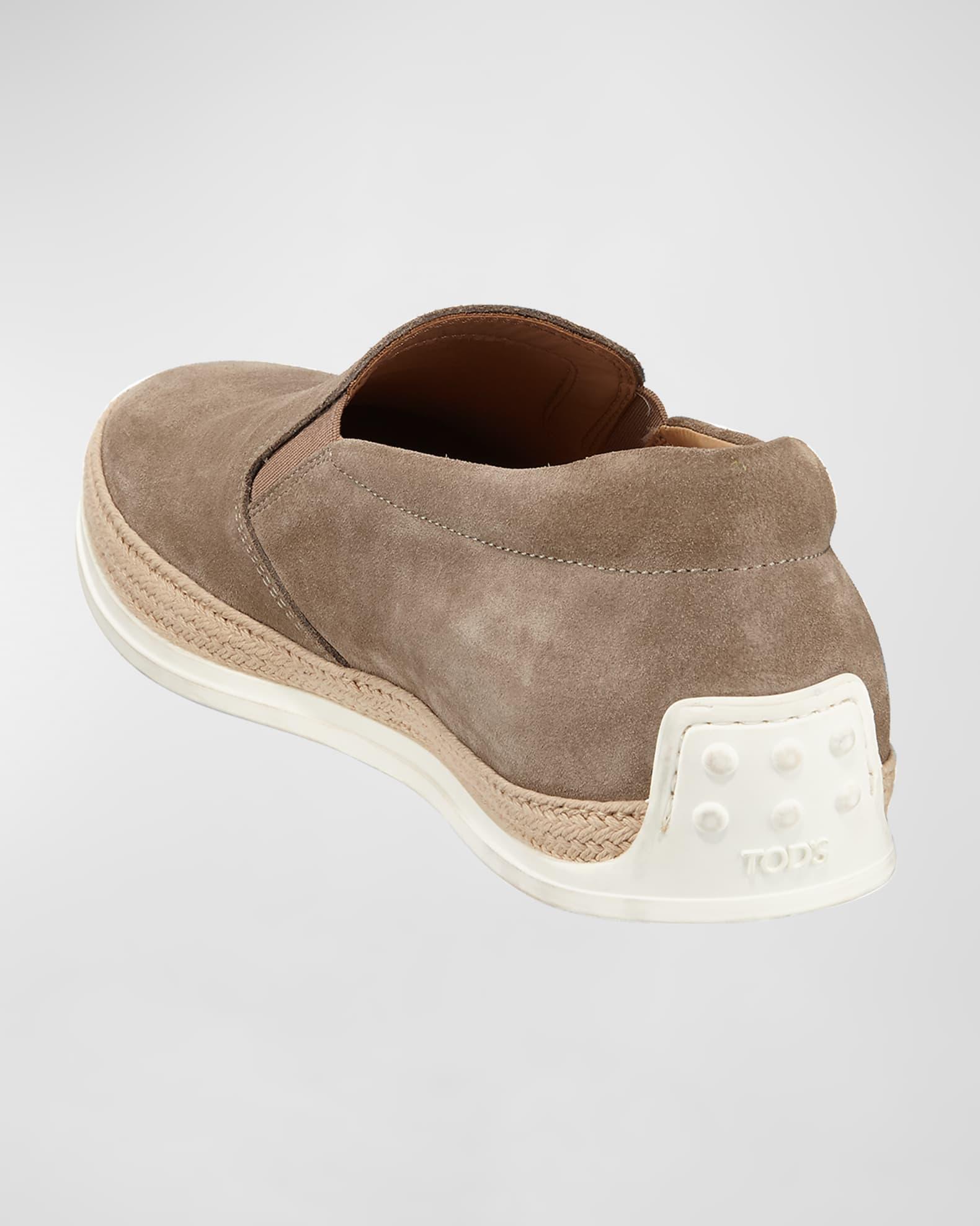 Suede Espadrille Slip-On Sneaker, Tan Product Image