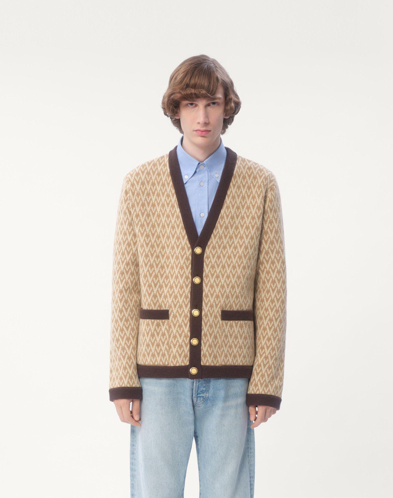 Wool Cardigan With Toute La V Pattern Product Image