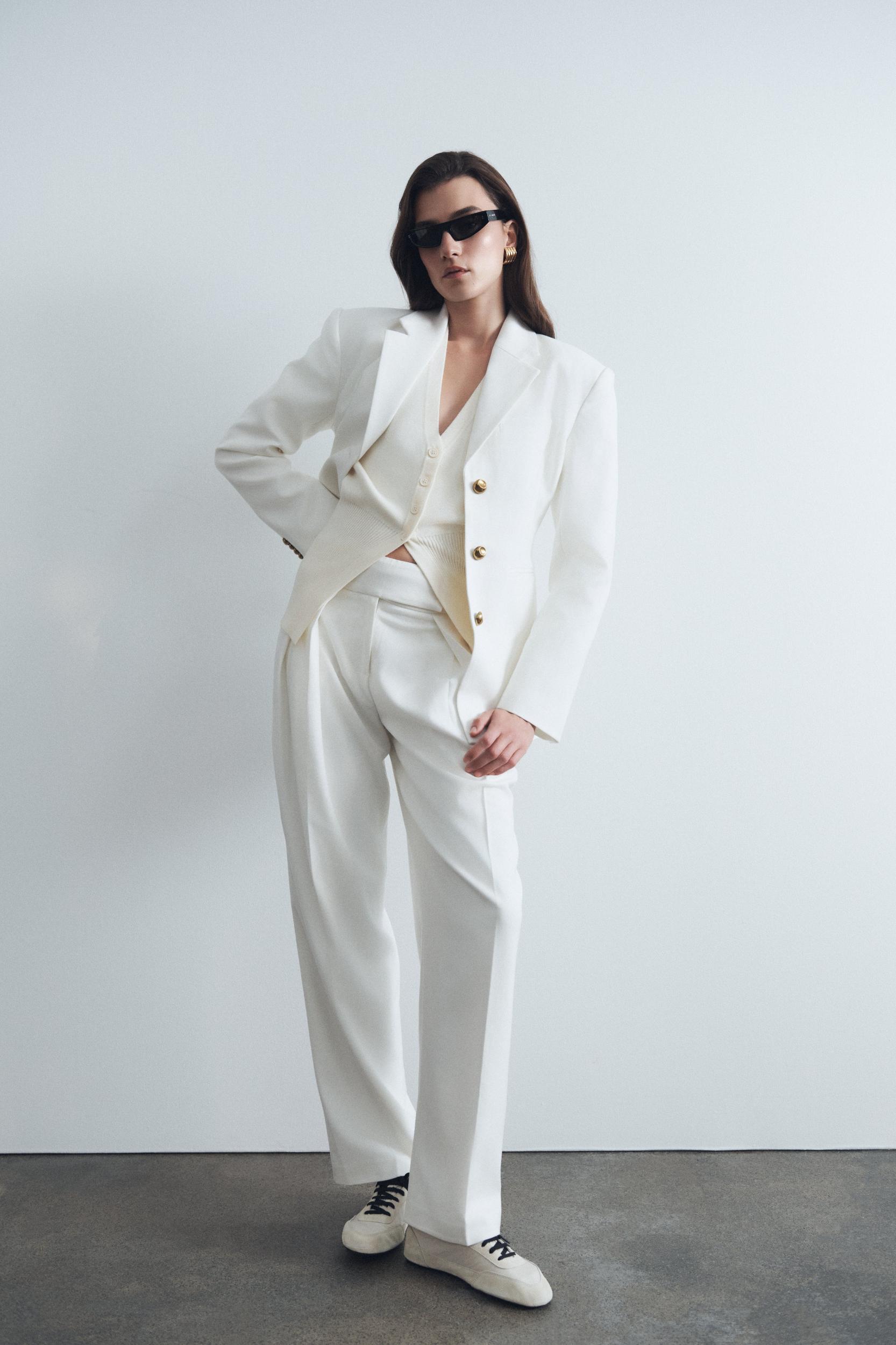 Bellamy Cinched Blazer - Ivory Product Image