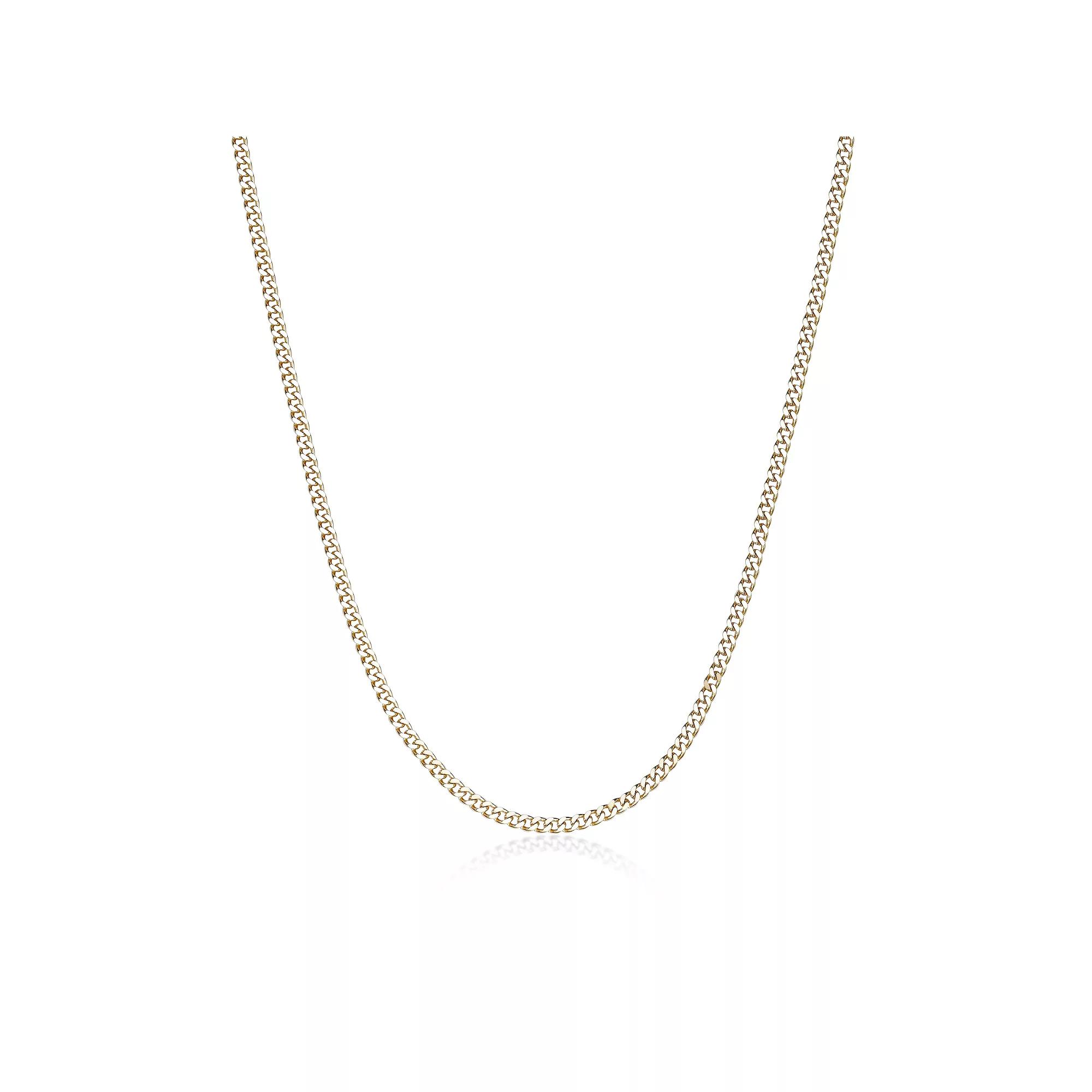 Men's LYNX Stainless Steel 4mm Curb Chain Necklace, Size: 20", Gold Tone Product Image