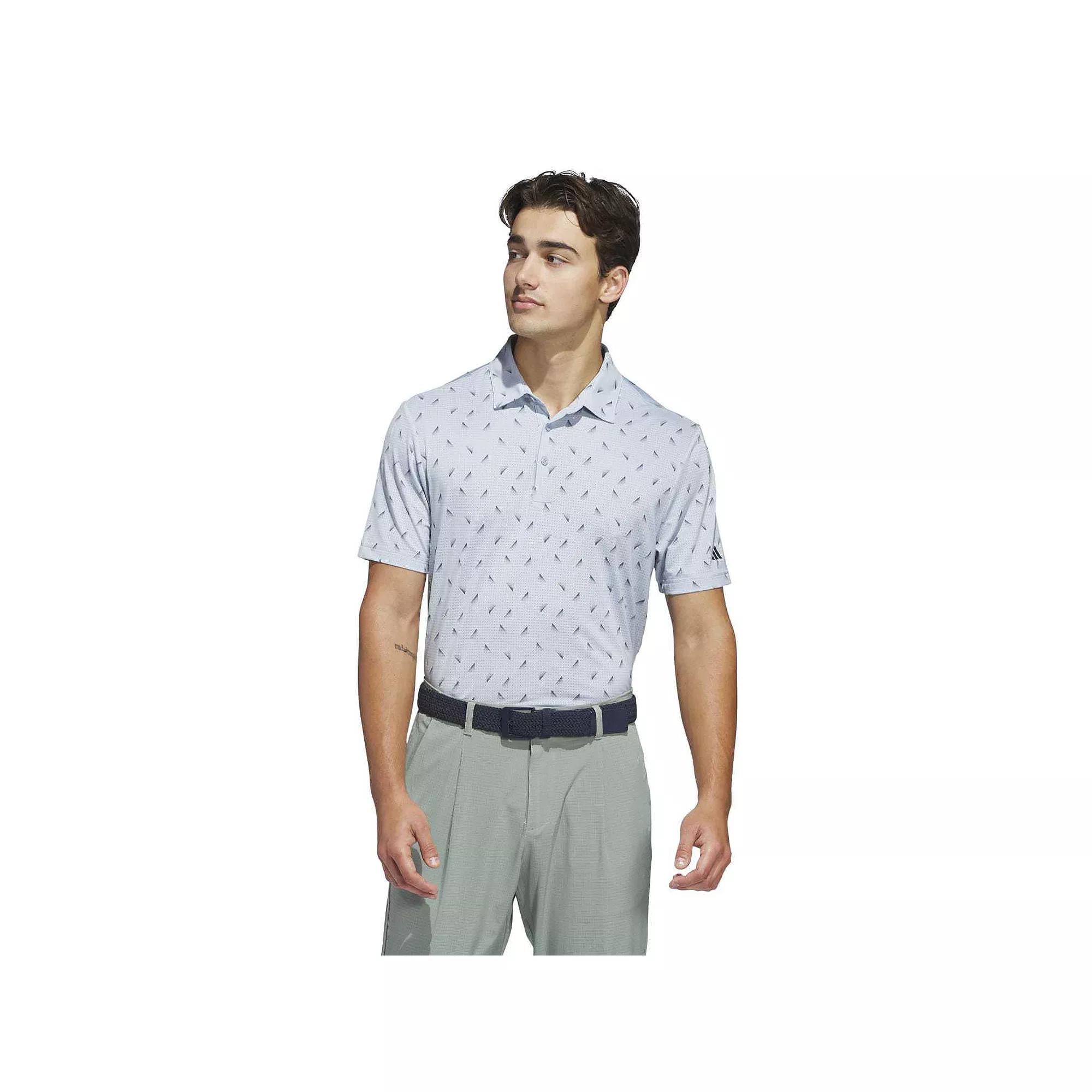 Men's adidas Ultimate365 Mesh Triangle Print Golf Polo Shirt,  Product Image