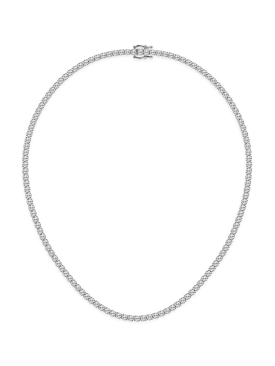 Womens 14K White Gold & Lab-Grown Diamond Tennis Necklace/5.00-20.00 TCW Product Image