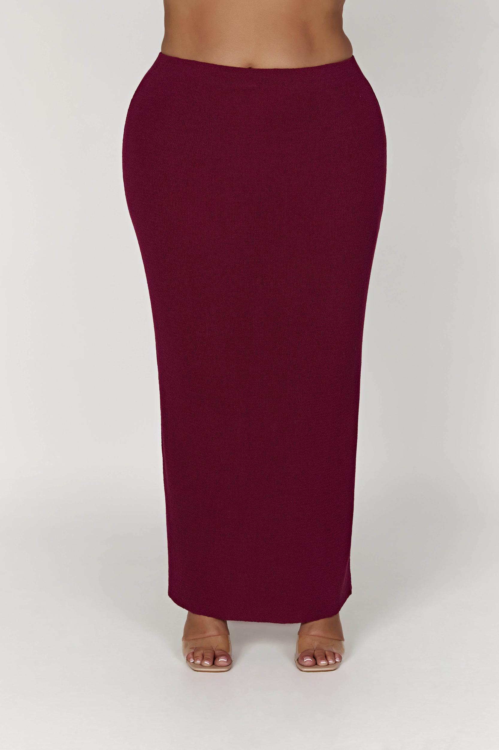 Maribelle Knit Maxi Skirt - Wine Product Image