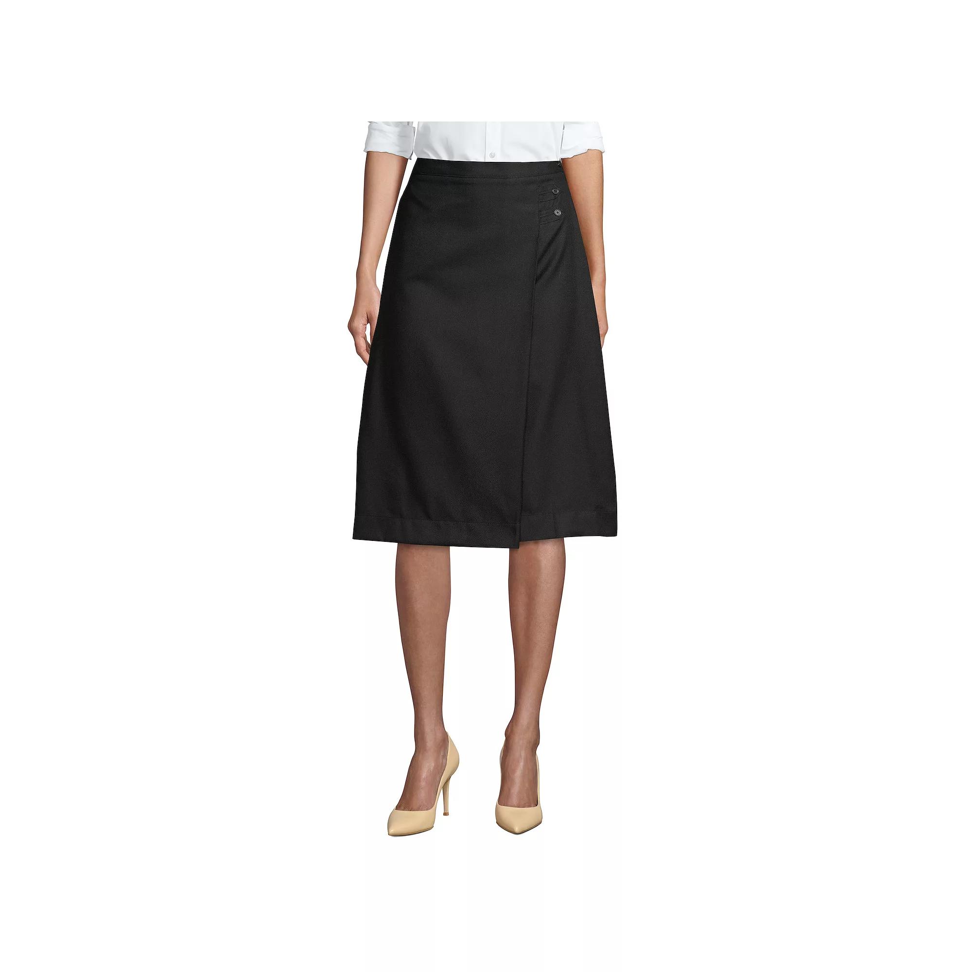 Women's Lands' End Solid Below the Knee A-line Skirt,  Product Image