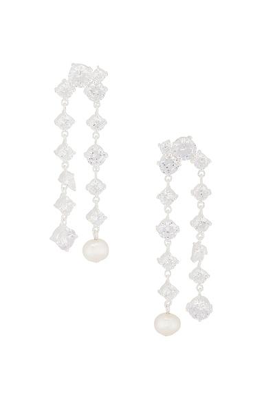Freshwater Pearl And CZ Earrings Product Image