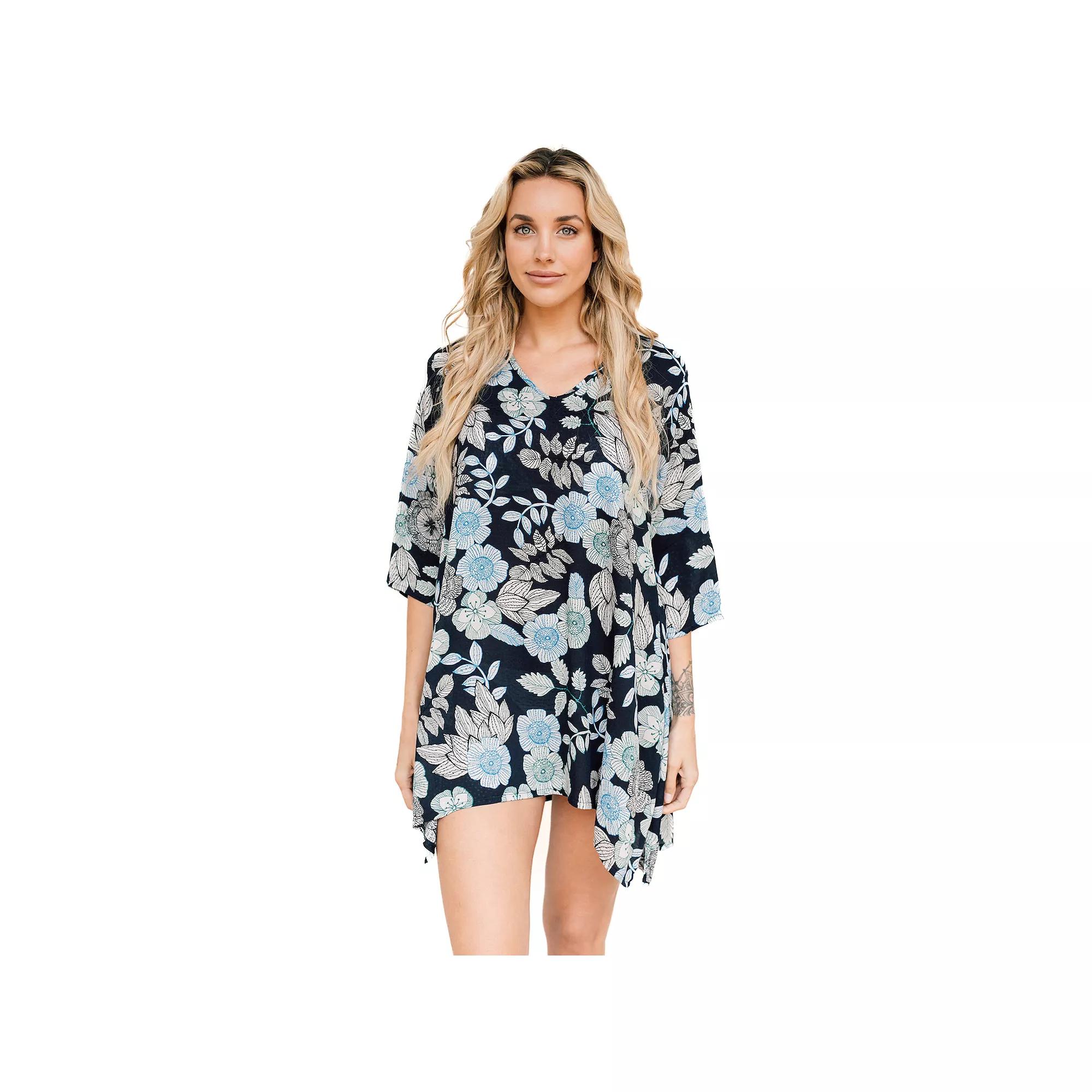 Women's J. Valdi Sharkbite Swim Tunic Cover-Up,  Product Image