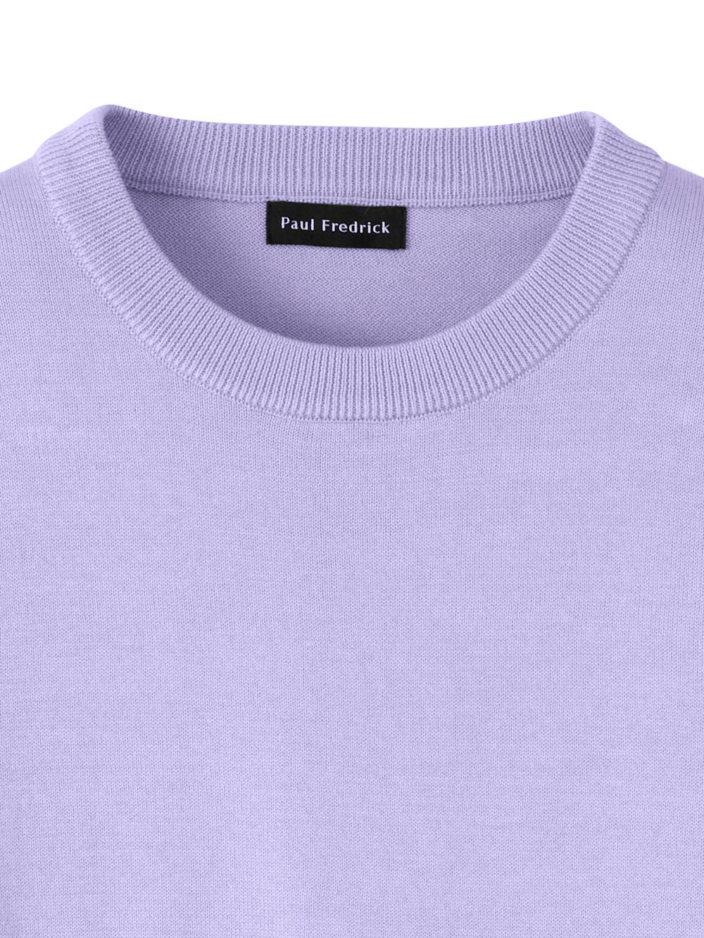 Supima Cotton Crew Neck Sweater - Lavender Product Image
