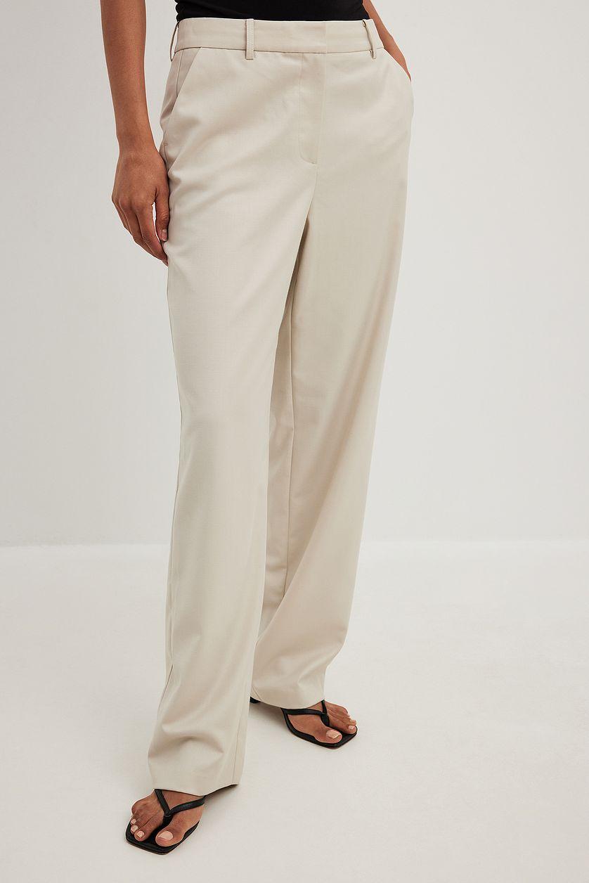 Tailored Straight Leg Suit Pants Product Image