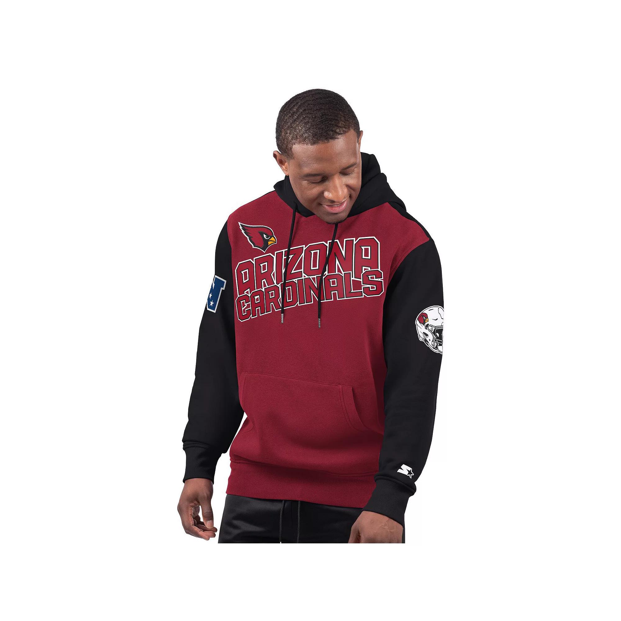 Men's Starter Cardinal Arizona Cardinals Extreme Pullover Hoodie,  Product Image