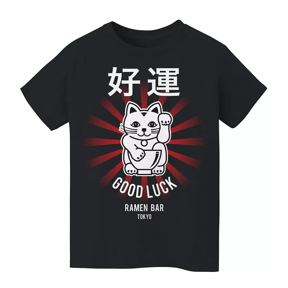 Kid's 8-20 Good Luck Graphic Tee, Boy's, Size: Small, Black Product Image