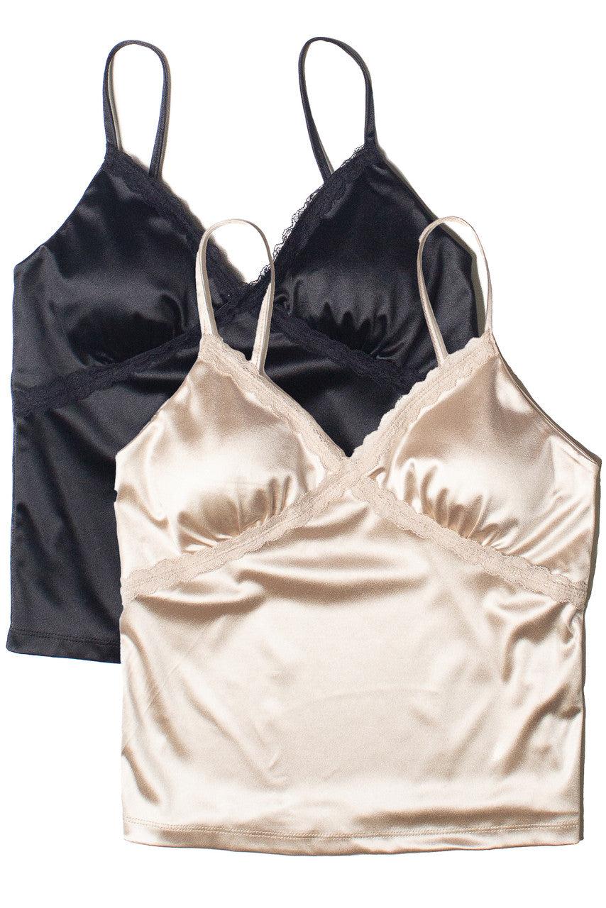 Satin Lace Trim Cami Product Image