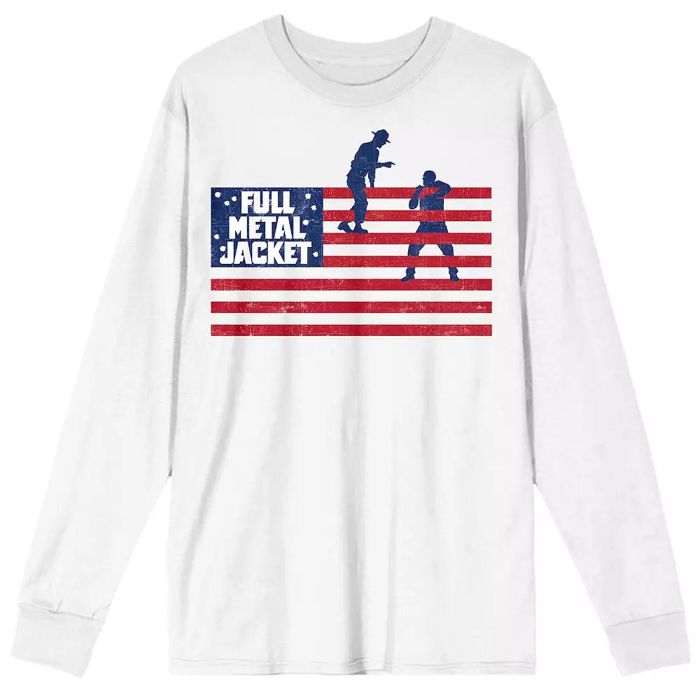 Men's Full Metal Jacket Boot Camp American Flag Long Sleeve Graphic Tee,  Product Image