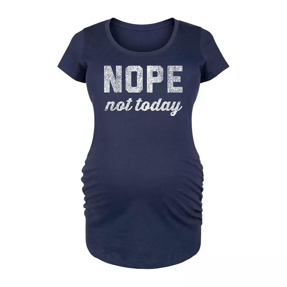 Maternity Nope Not Today Graphic Tee, Womens Blue Product Image