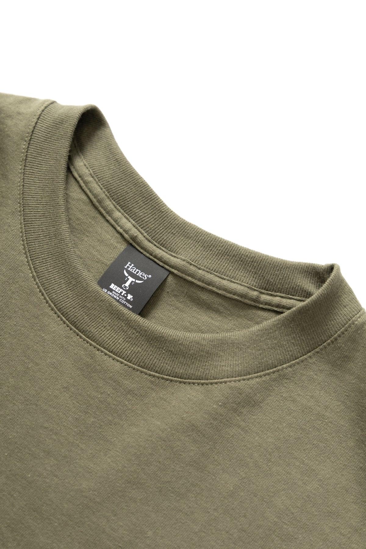 Hanes - Oversized Beefy-T 6oz T-Shirt - Fatigue Green Product Image