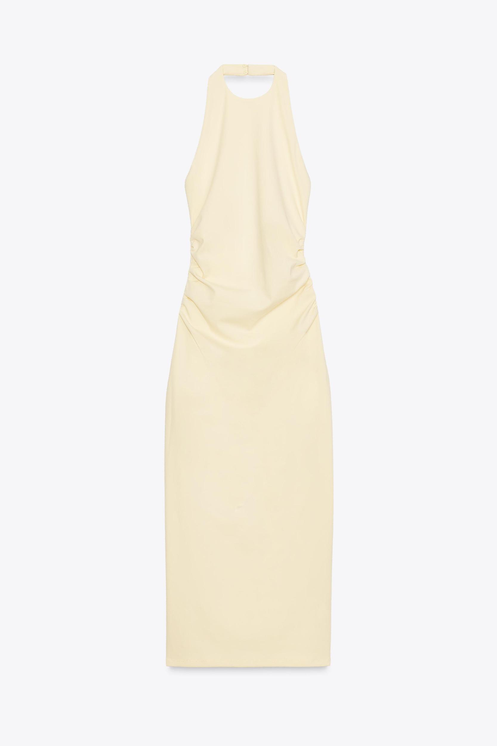 DRAPED HALTER DRESS Product Image