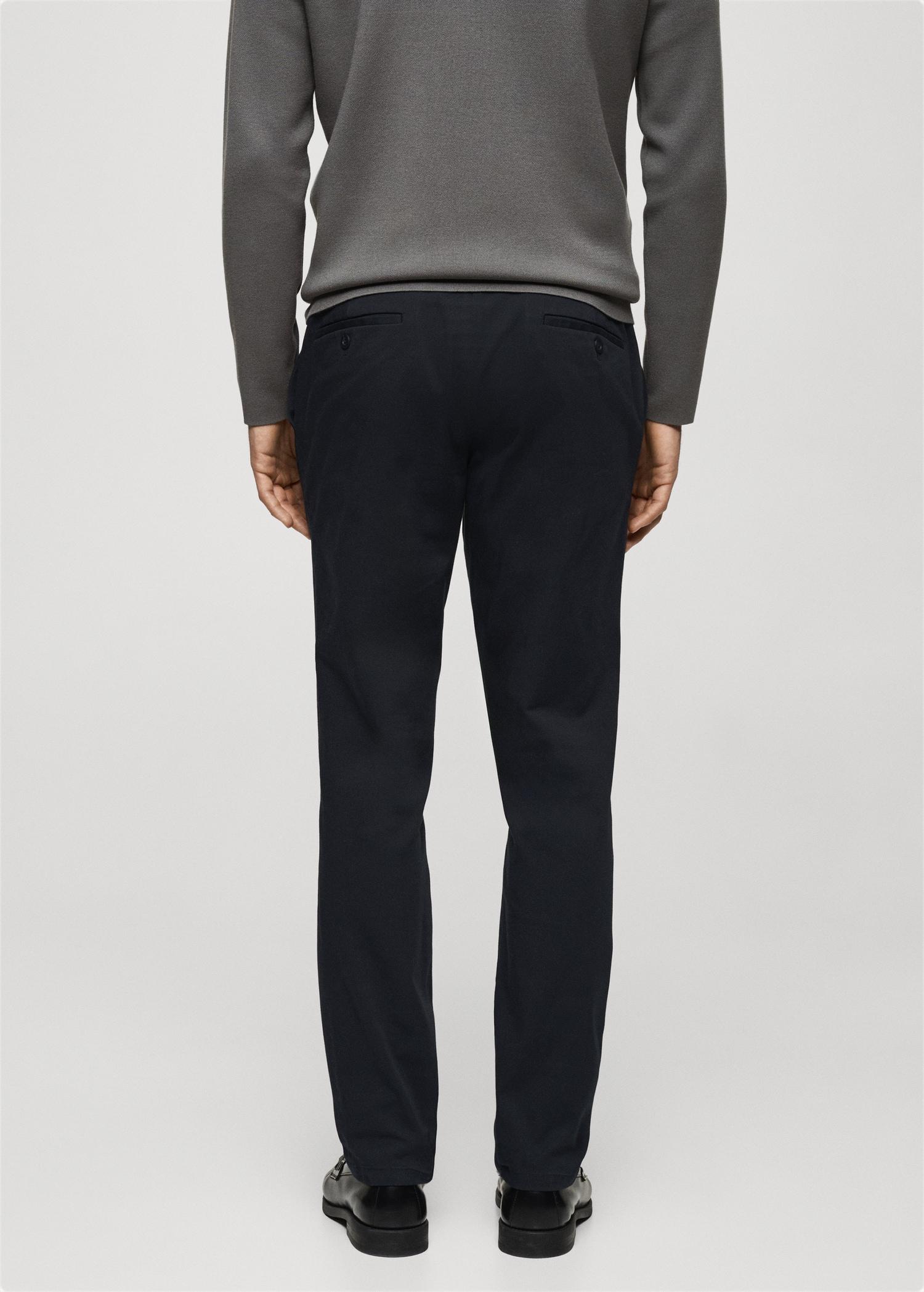 Barna slim-fit twill chino pants - Men | MANGO USA Product Image