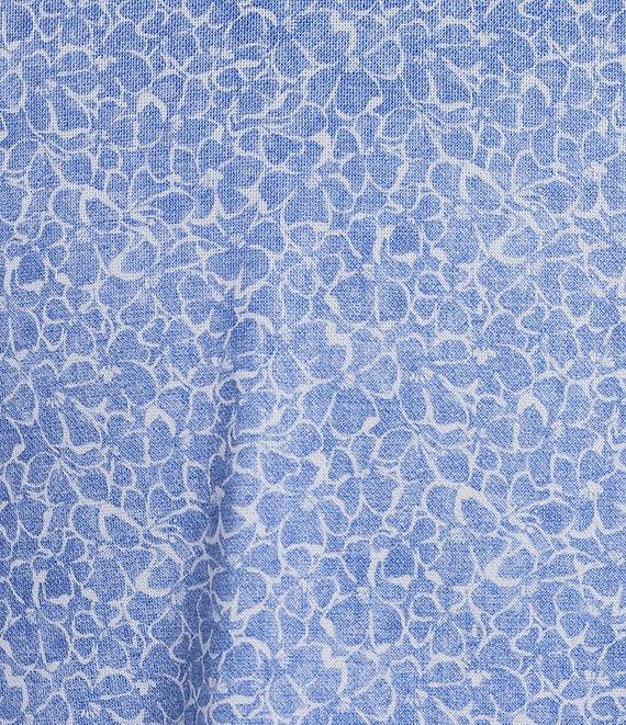 Roundtree & Yorke Performance Short Sleeve Outline Floral Print Polo Shirt Product Image