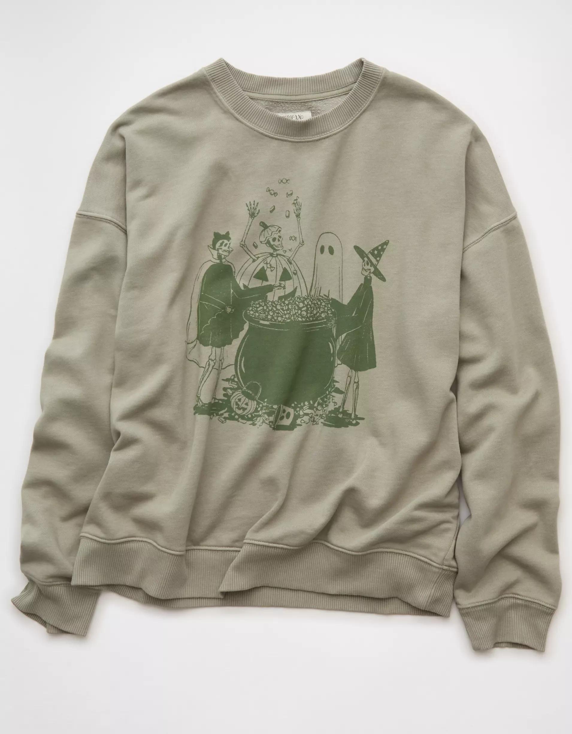 AE Halloween Graphic Sweatshirt Product Image