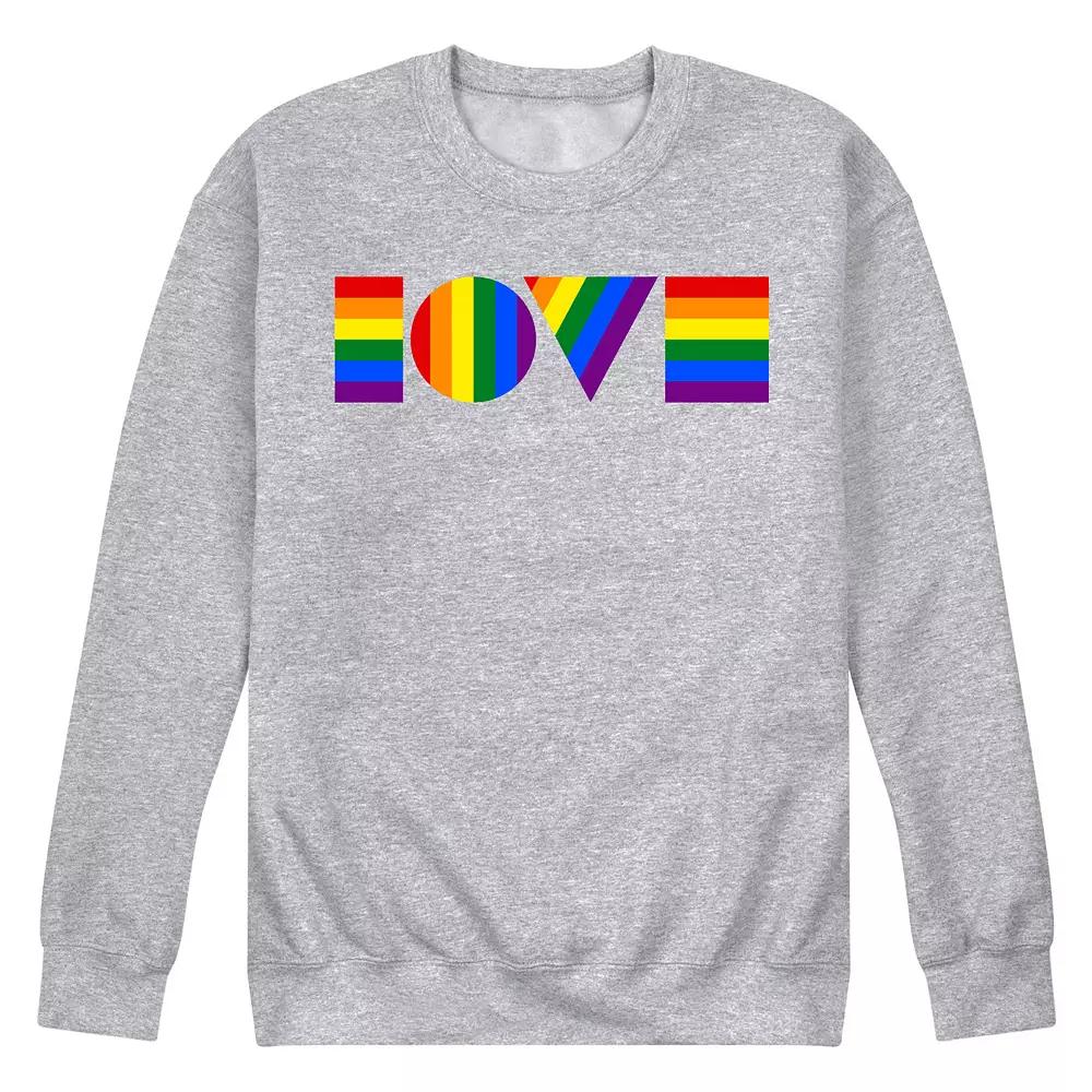 Men's Pride Love Fleece Sweatshirt,  Product Image