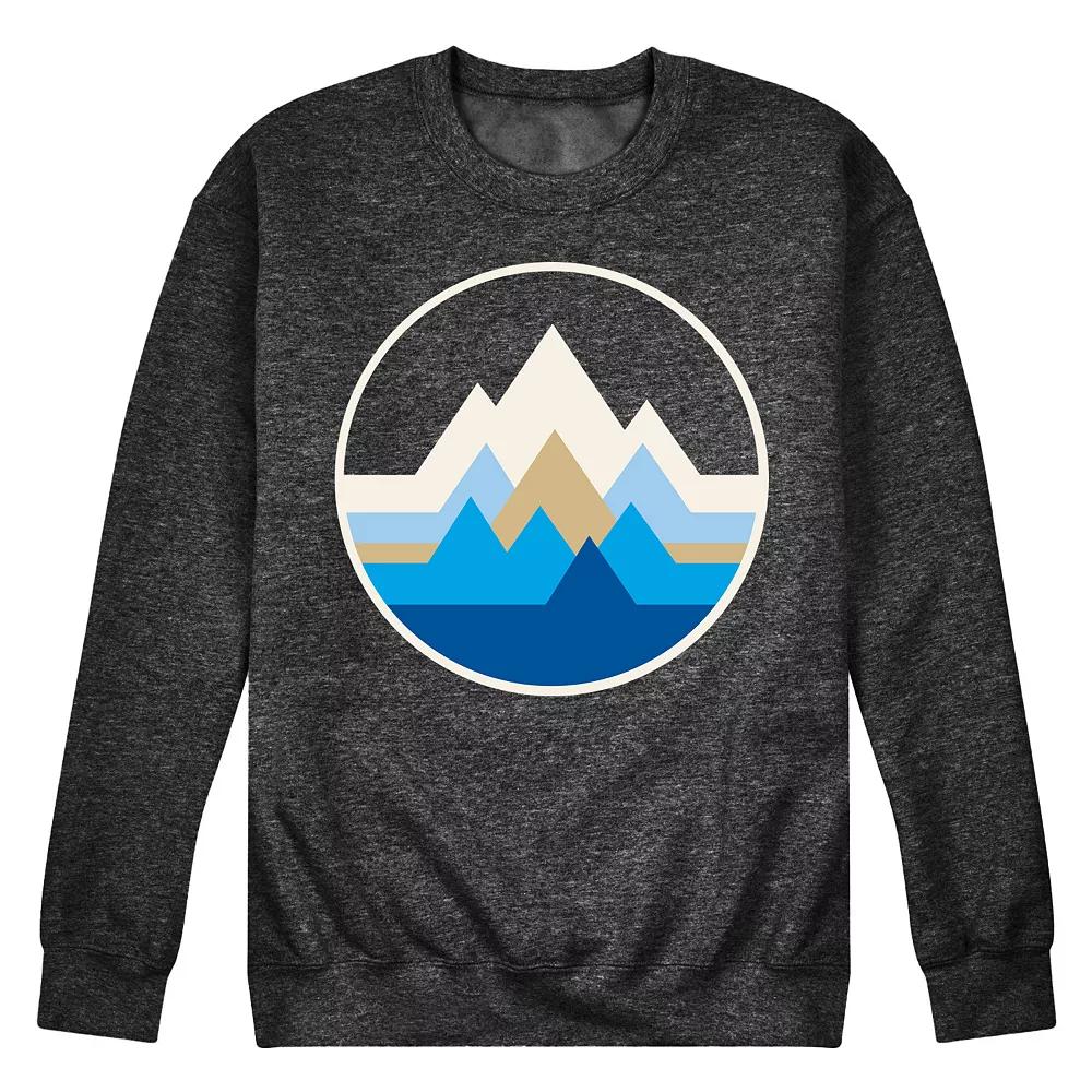 Men's Geo Mountain Circle Fleece Sweatshirt,  Product Image
