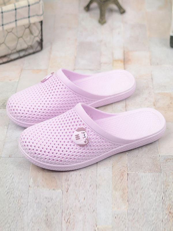 Hollow Round-Toe Mules&Slides Slippers Product Image