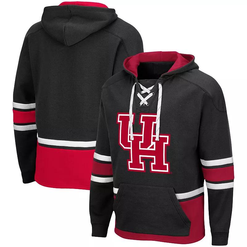 Men's Colosseum Black Houston Cougars Lace Up 3.0 Pullover Hoodie, Size: Medium, Hou Black Product Image