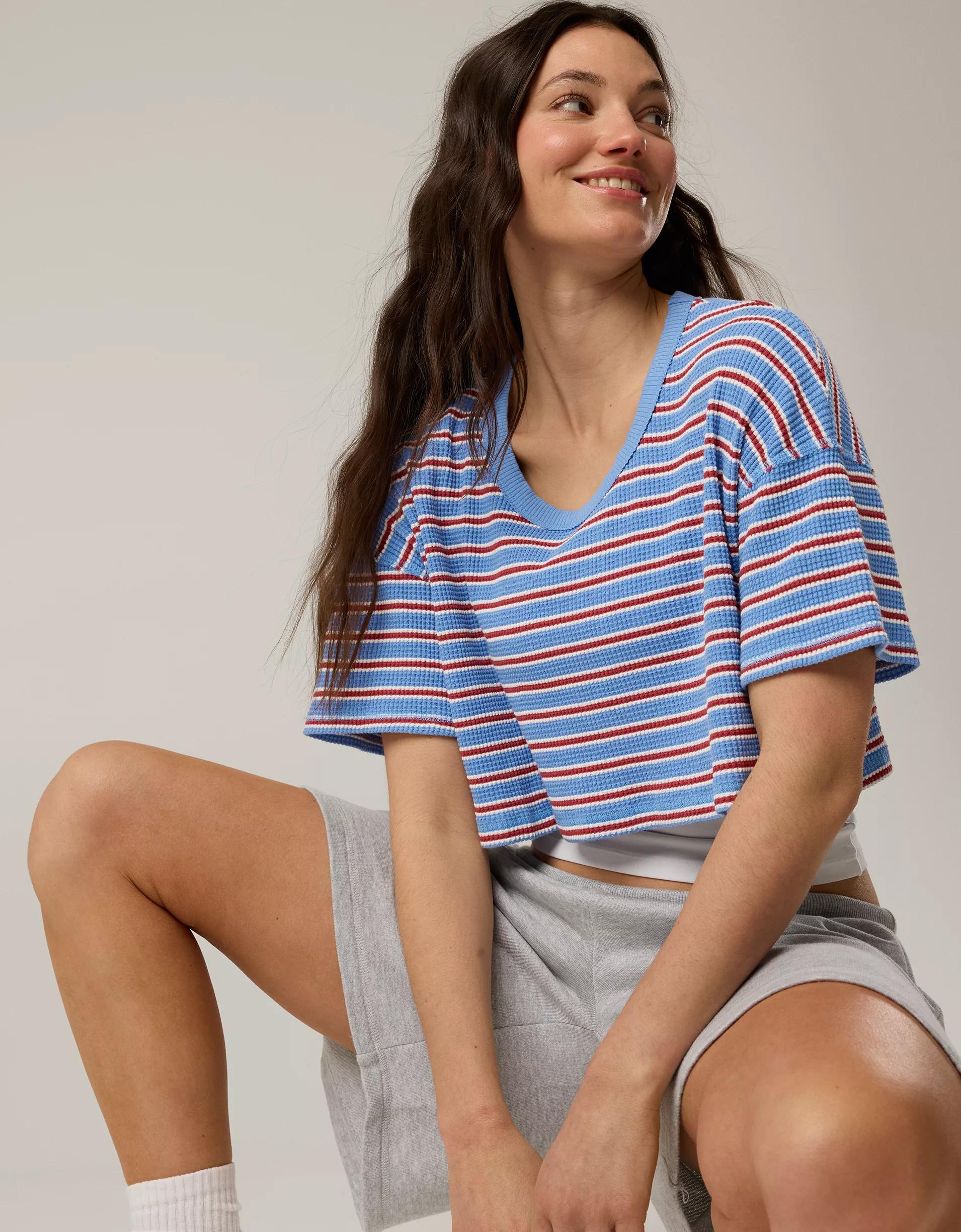 OFFLINE By Aerie Wow! Waffle Scoop T-Shirt Product Image