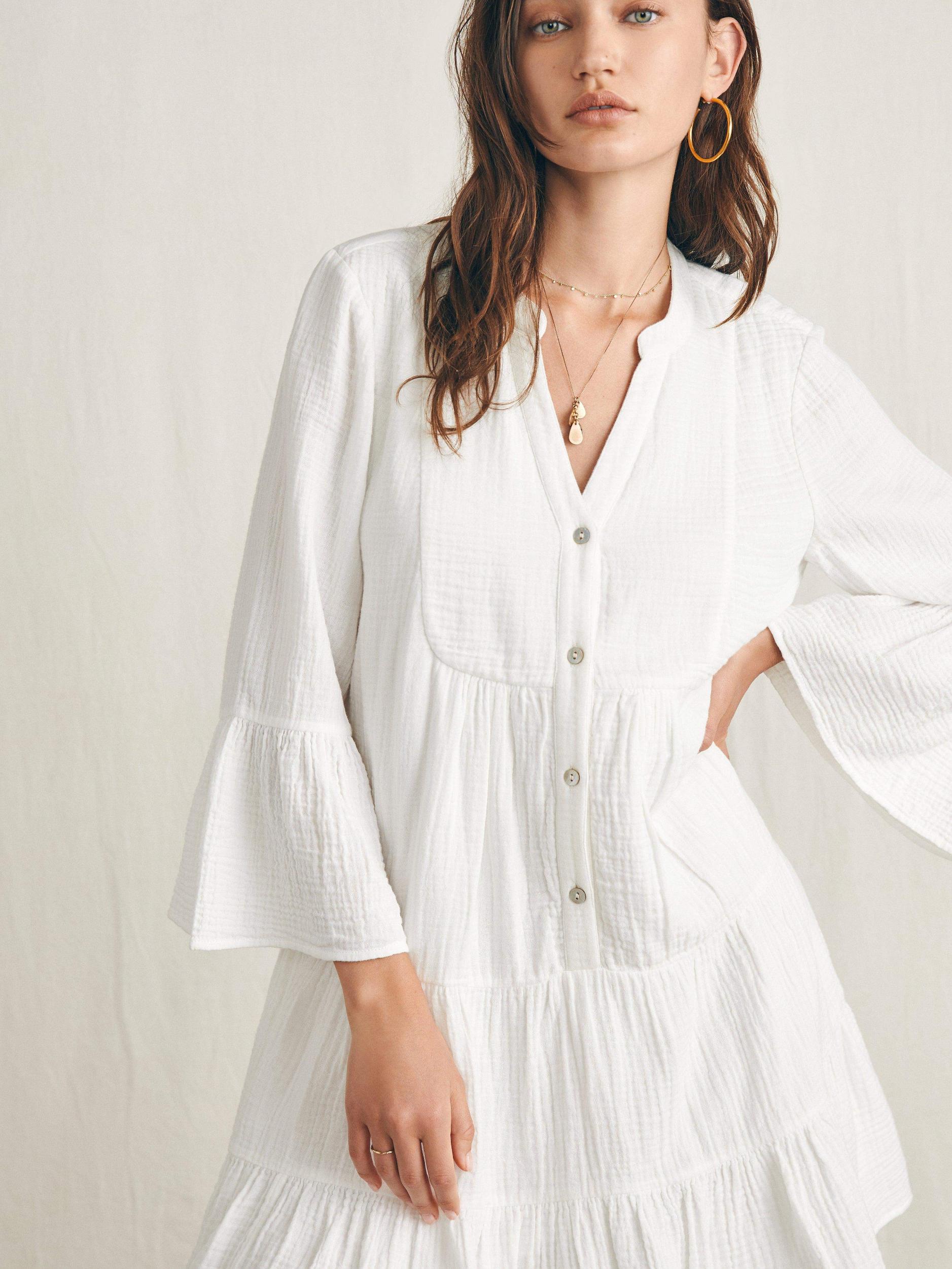 Dune Cotton Gauze Kasey Dress - White Female Product Image