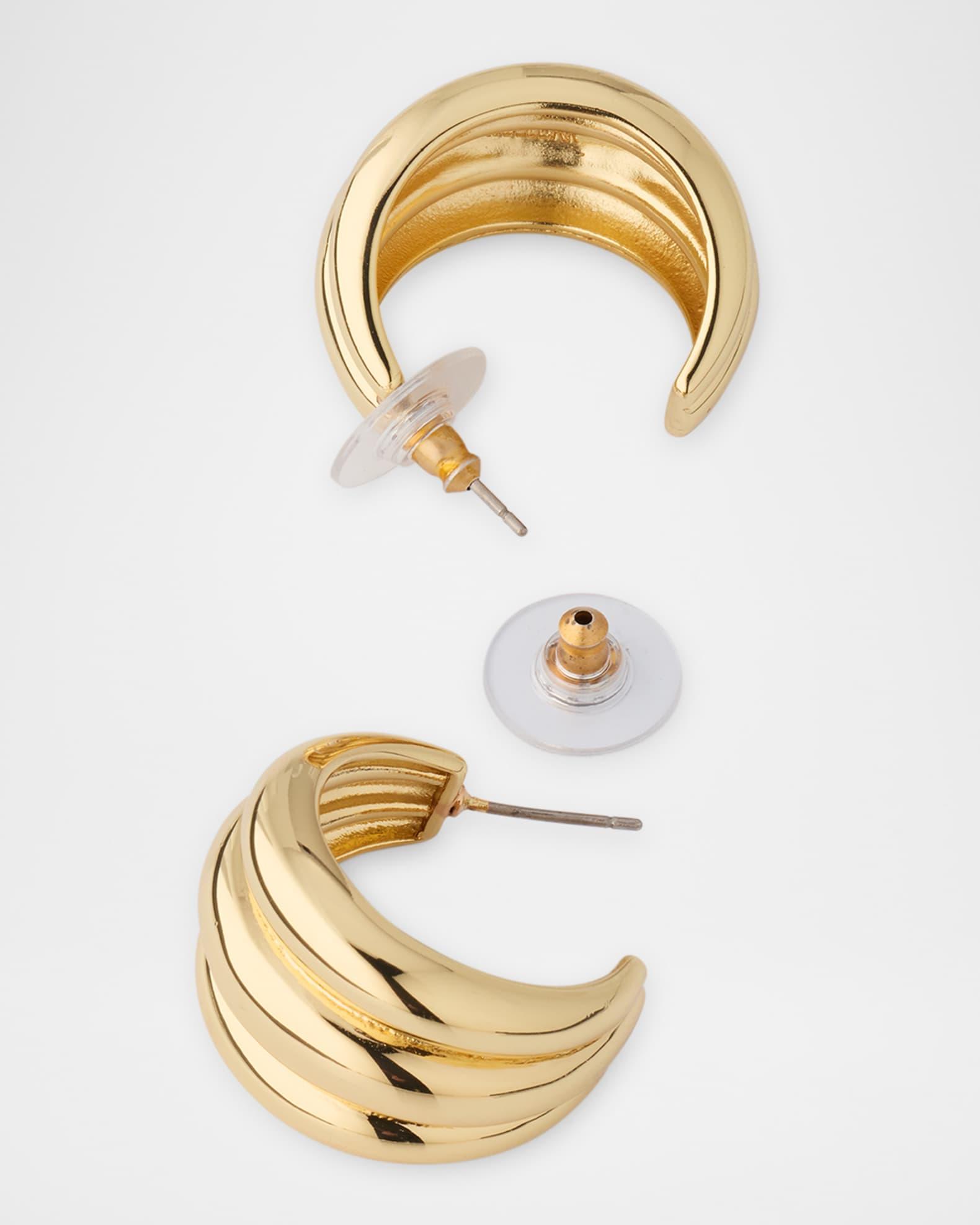Yvette Golden Hoop Earrings Product Image